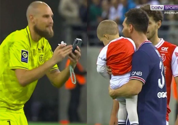 Doi thu nho Messi be con de chup hinh hinh anh