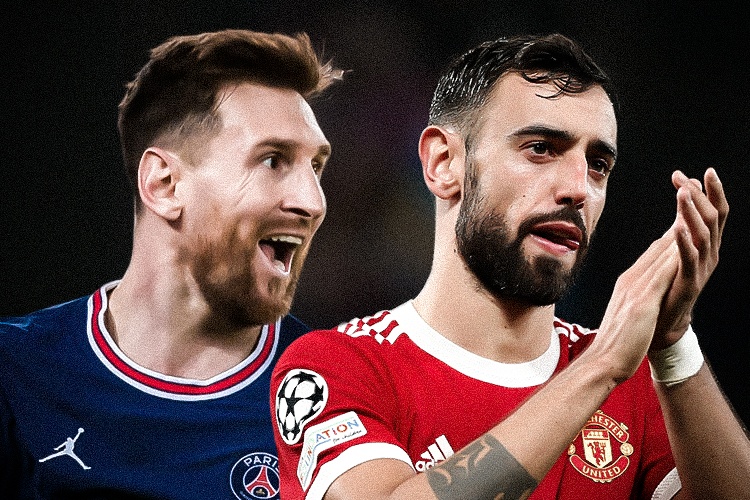 Fernandes sanh vai Messi o doi hinh hay nhat Champions League hinh anh