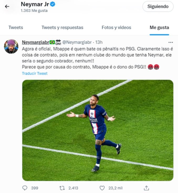 Neymar thich bai dang mia mai Mbappe anh 1