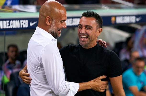 HLV Xavi va Guardiola bat phan thang bai o lan dau cham tran hinh anh
