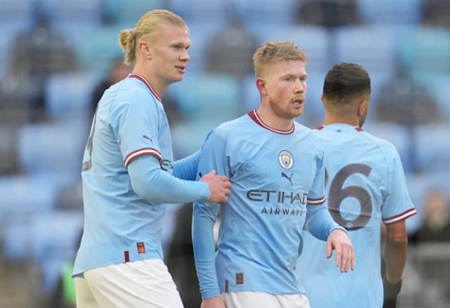Haaland, De Bruyne ghi ban khi tro lai Man City hinh anh