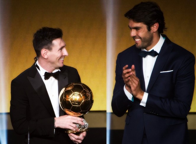 Kaka chao don Messi vao 'CLB huyen thoai' hinh anh