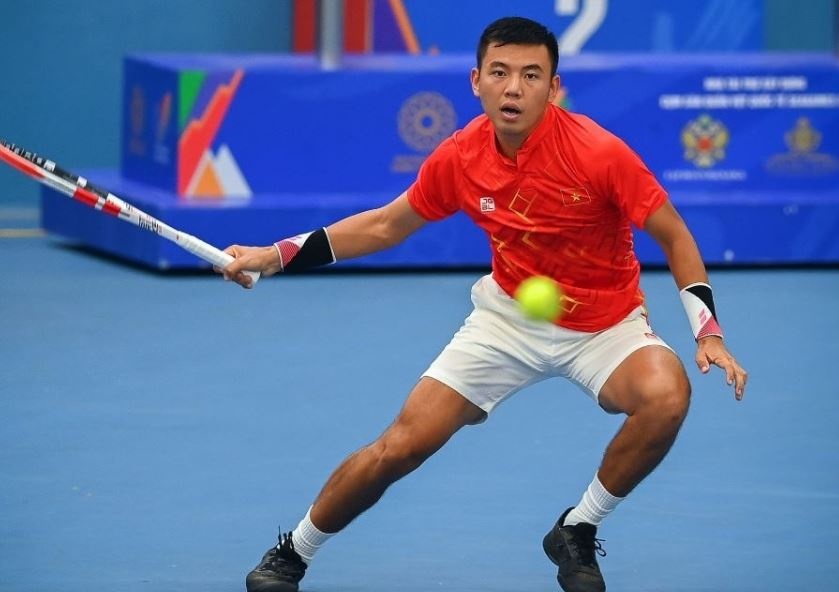 Ly Hoang Nam dung chan o ban ket giai tennis An Do hinh anh