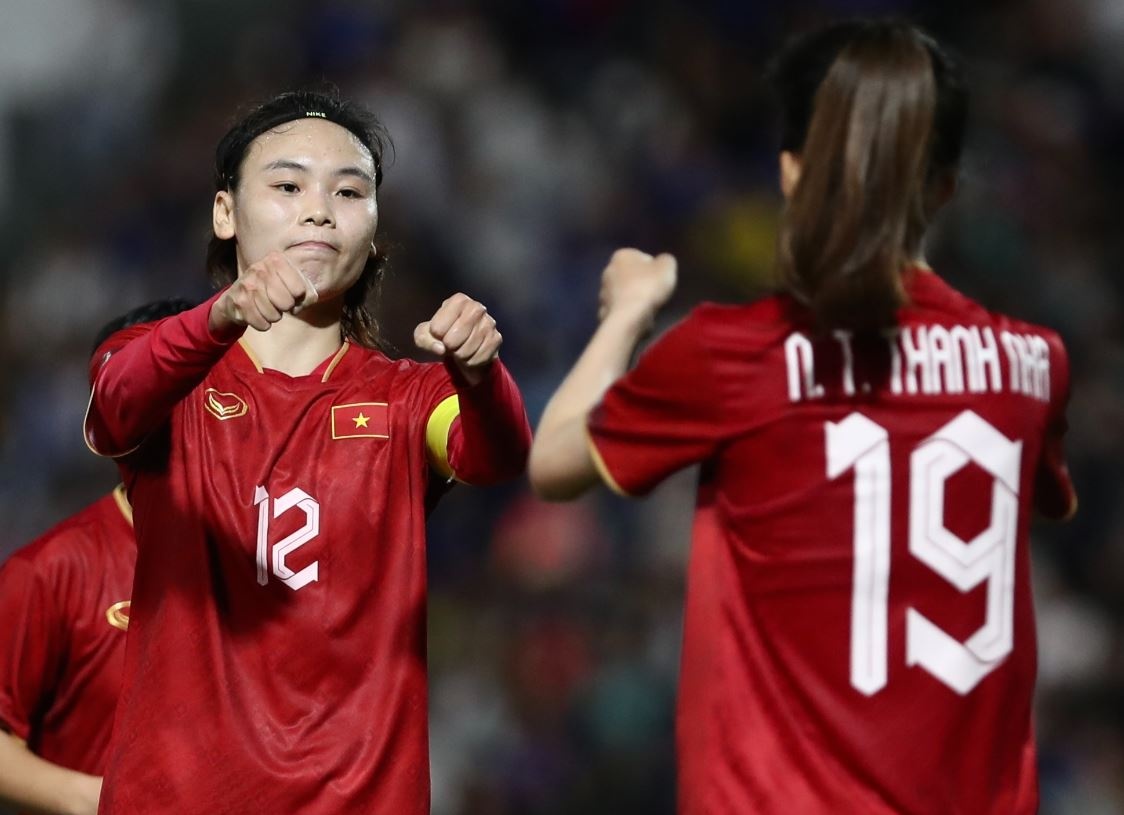 Thang Campuchia 4-0, tuyen nu Viet Nam vao chung ket SEA Games hinh anh