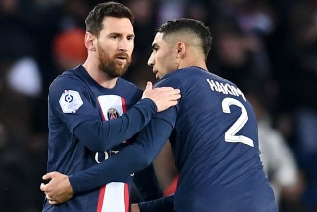 Hakimi nhan the do vi bao ve Messi hinh anh