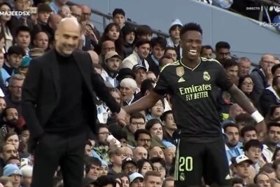 Pep Guardiola treu Vinicius khi Real khong len noi bong hinh anh