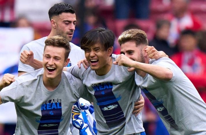 Kubo cung dong doi vo oa khi co ve du Champions League hinh anh