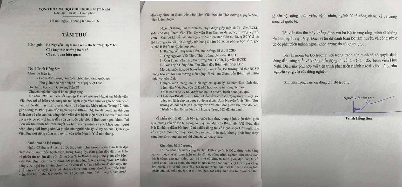 Phó giám đốc BV Việt Đức gửi tâm thư ảnh 1 Pho giam doc BV Viet Duc gui tam thu anh 1