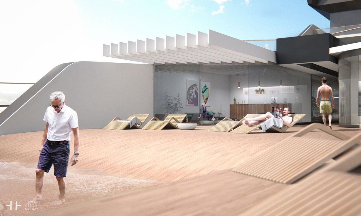 Sieu du thuyen so huu bai bien rieng tren boong hinh anh