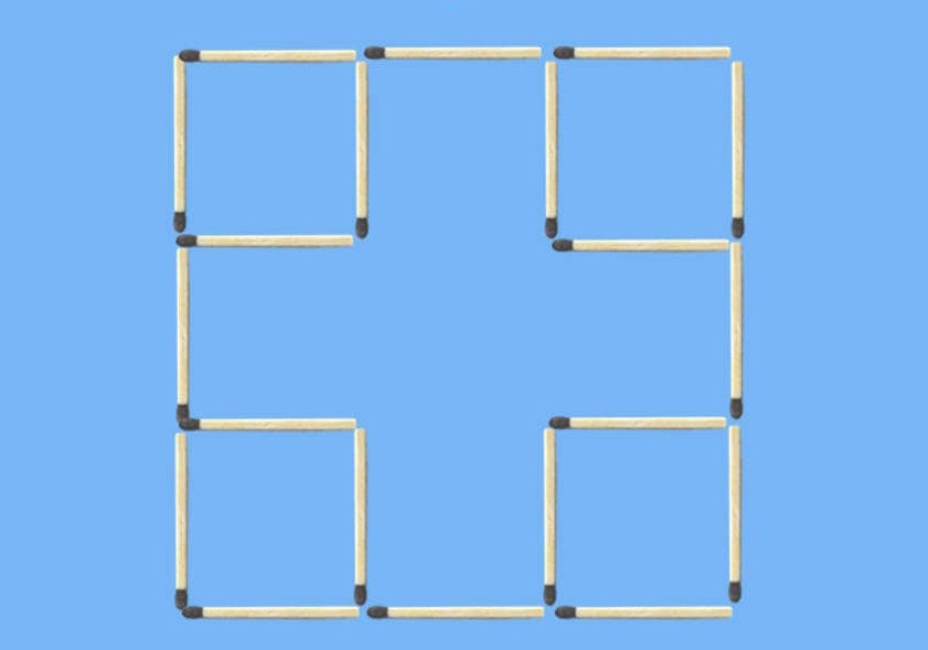 Di chuyen 2 que diem de tao thanh 7 hinh vuong hinh anh