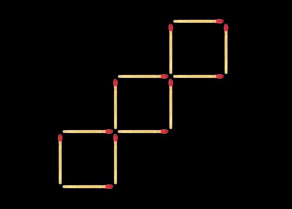 Di chuyen 4 que diem de tao thanh 7 hinh vuong hinh anh