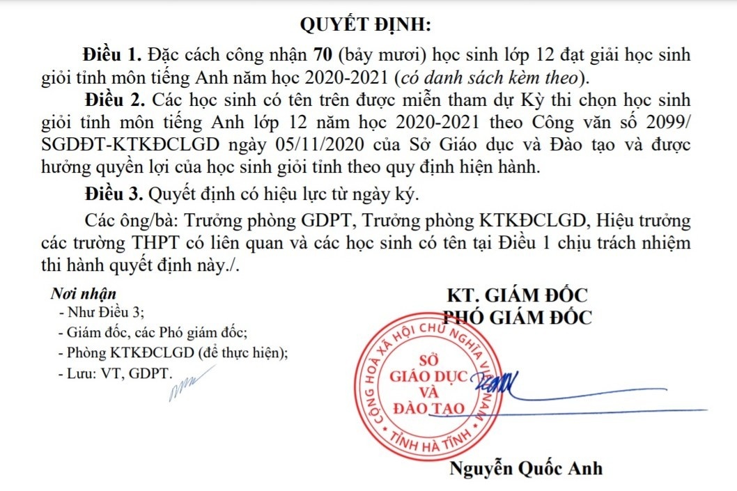 Đặc cách học sinh ảnh 1 Dac cach hoc sinh anh 1