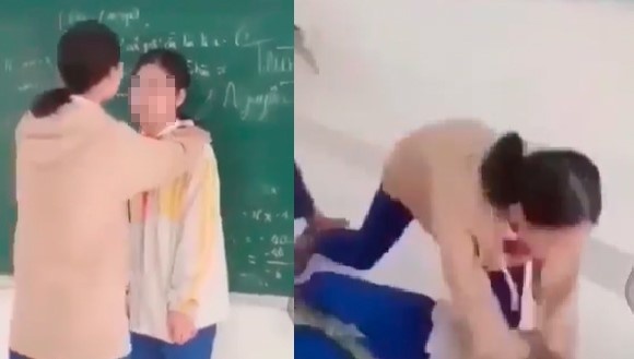 Nu sinh bi ban danh 4 ngay hinh anh