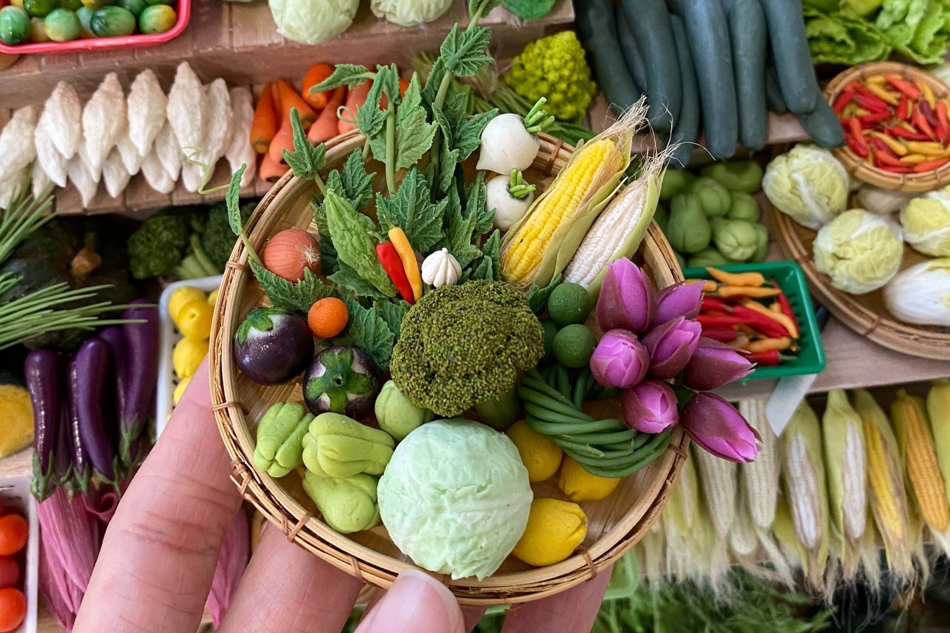 Rau cu lam bang dat set hinh anh