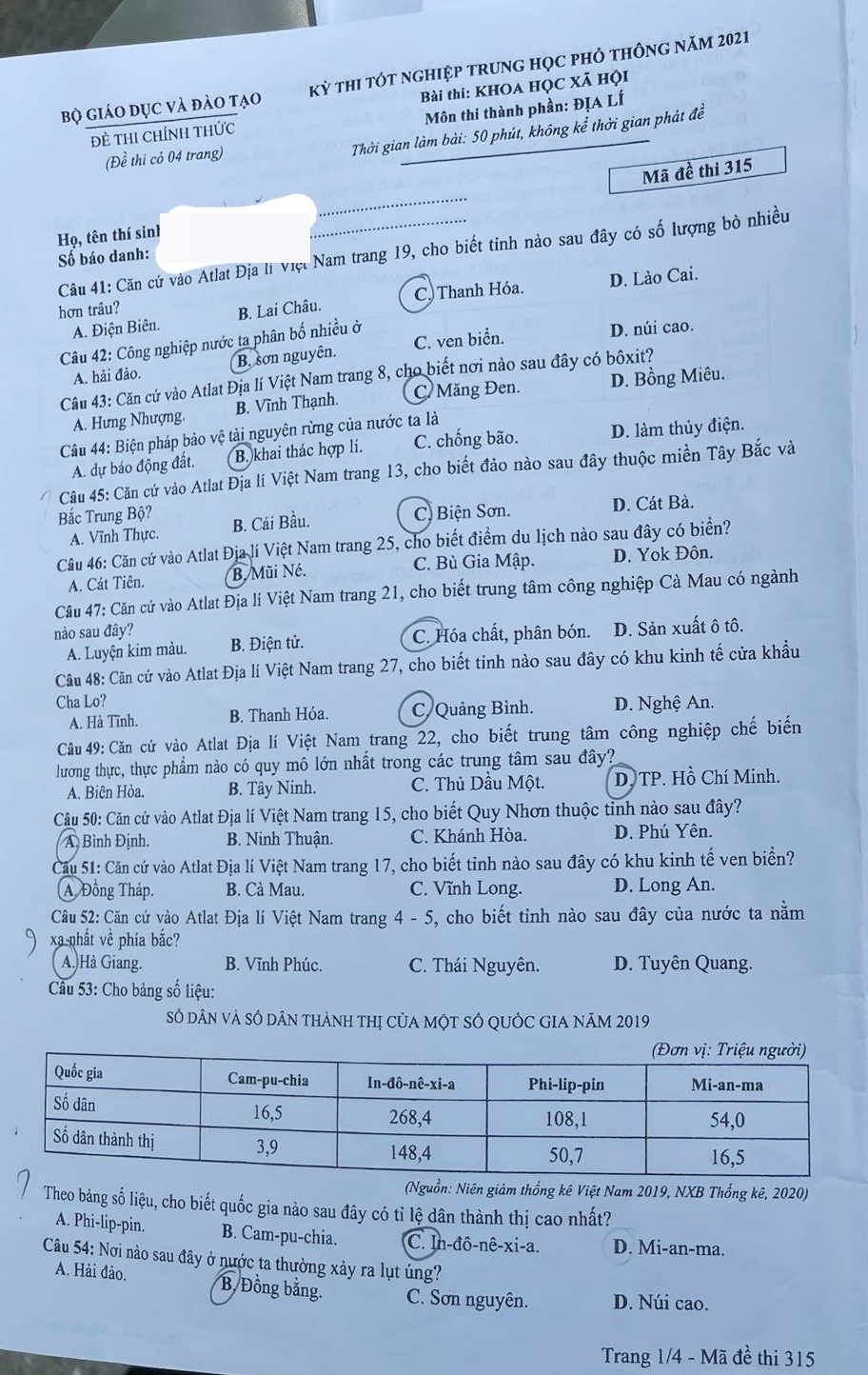 Dap an mon Dia ly anh 2