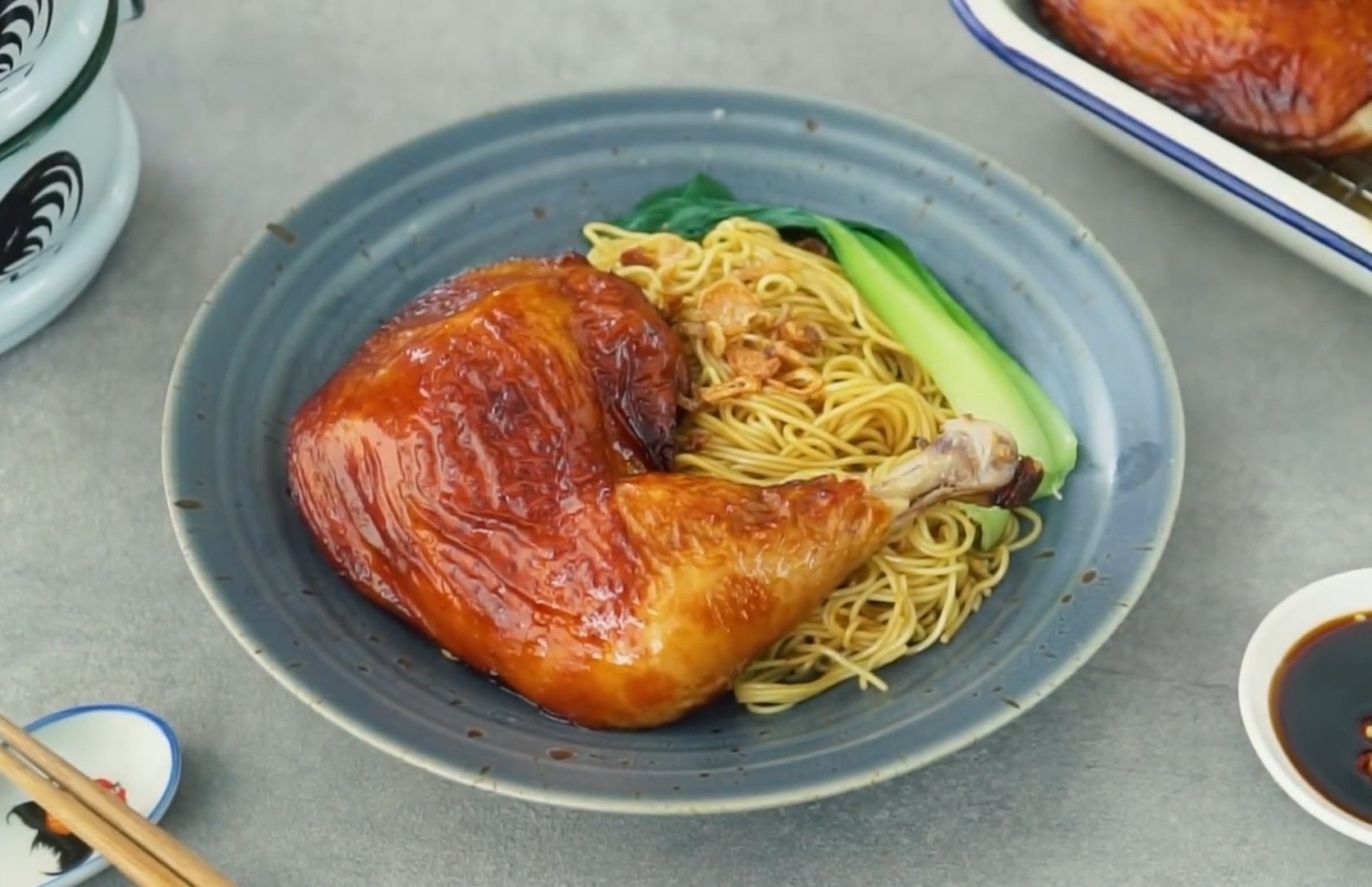 Lam mi ga quay nhu ngoai tiem bang noi chien khong dau hinh anh