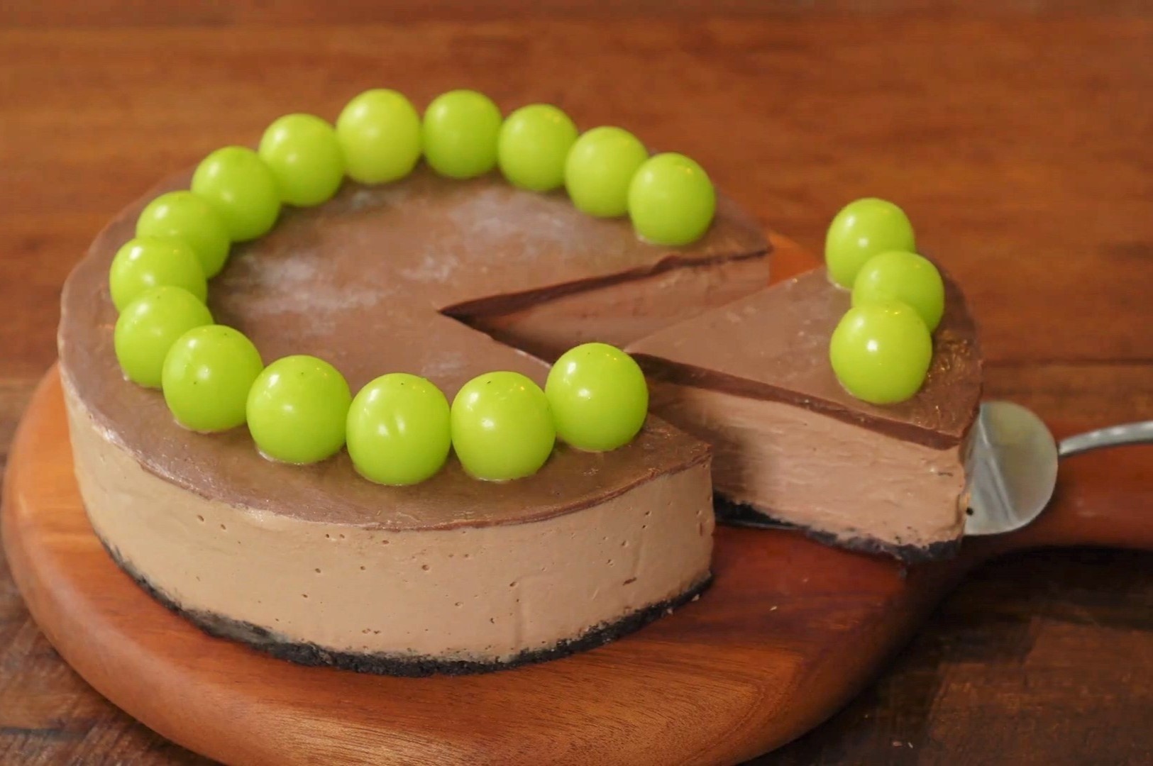 Lam banh pho mai chocolate khong can lo nuong hinh anh