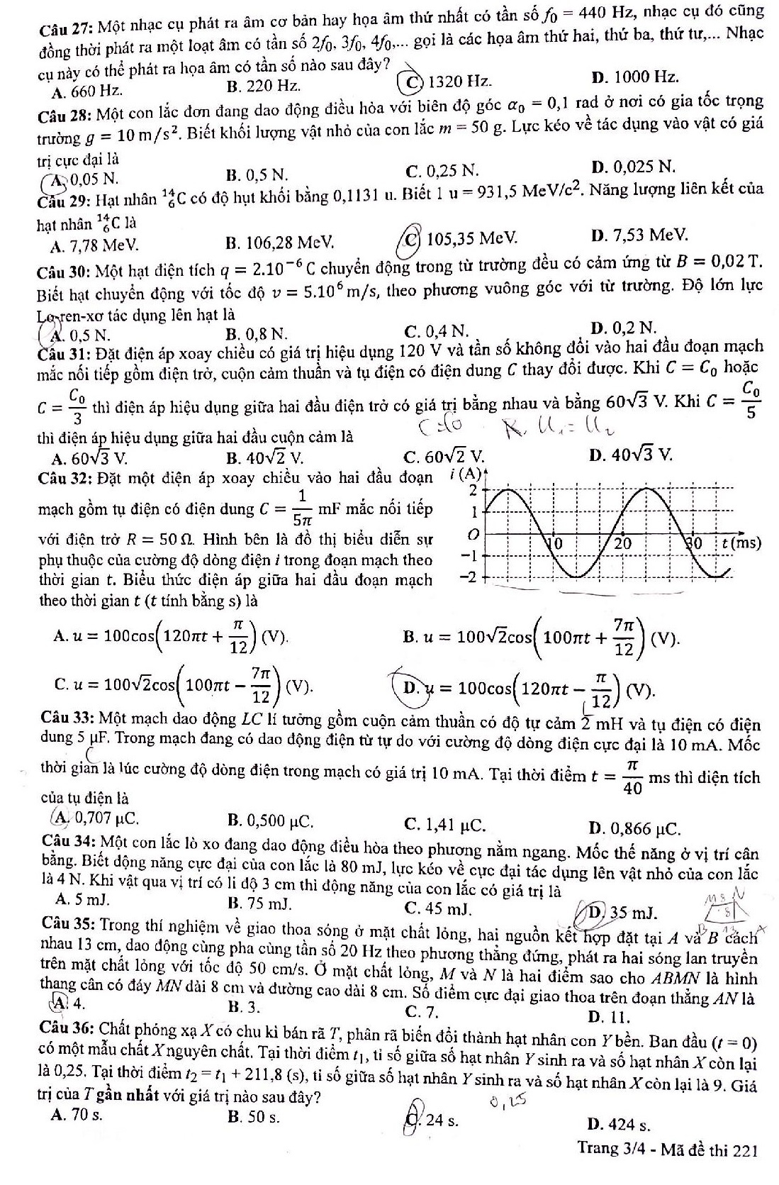 dap an mon Vat ly tot nghiep THPT 2022 anh 5