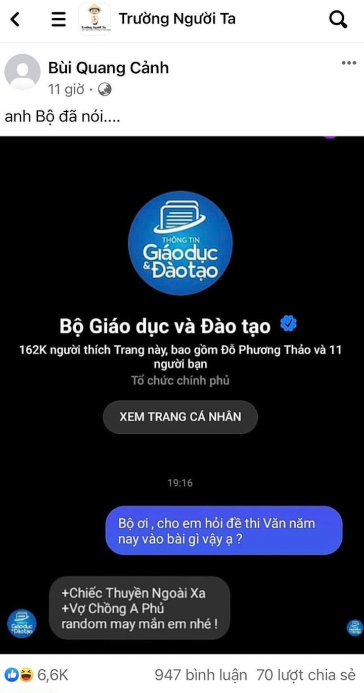 lộ đề Ngữ văn tốt nghiệp 2022 ảnh 1 lo de Ngu van tot nghiep 2022 anh 1