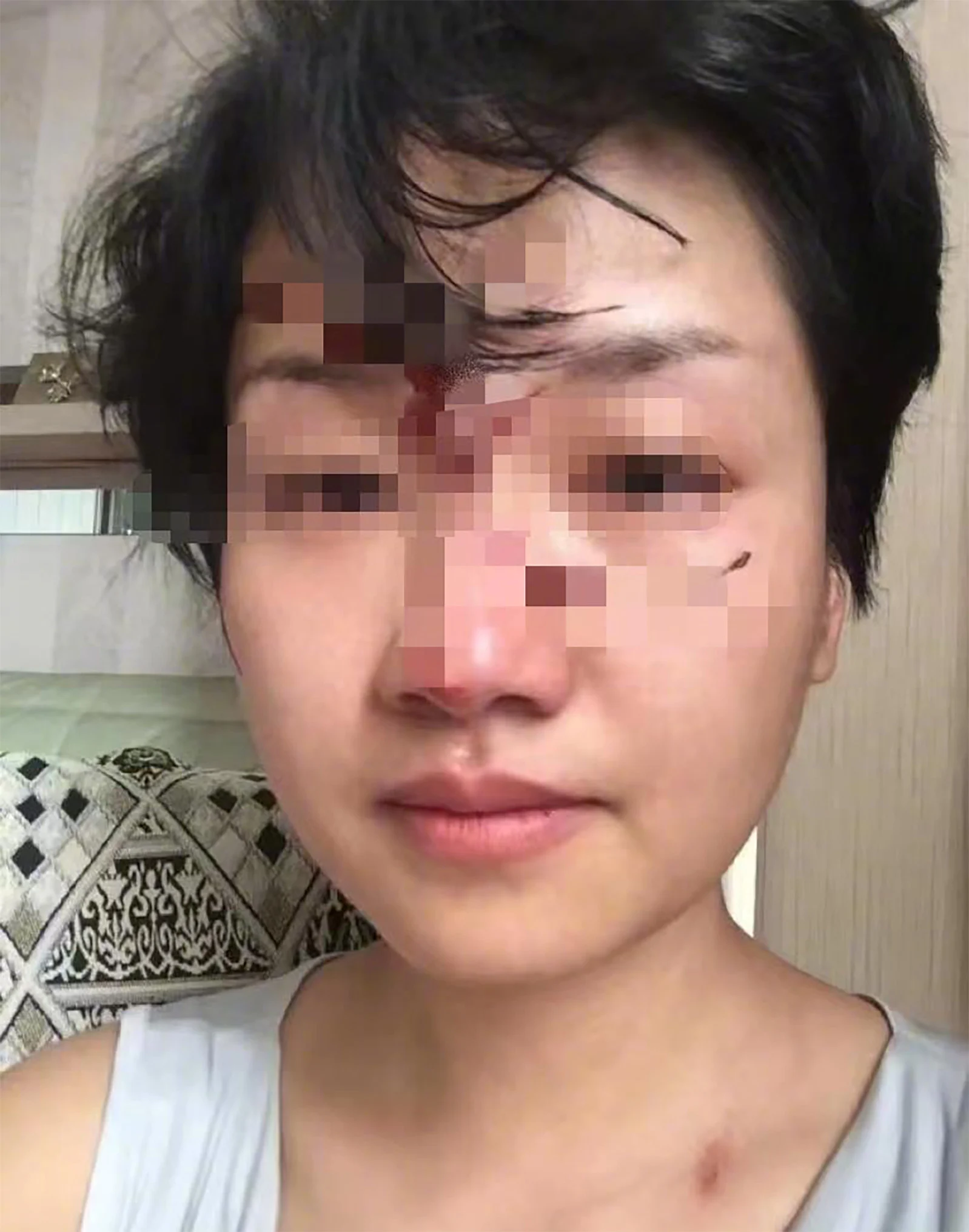 Giao su Trung Quoc bi giang chuc vi bao hanh vo anh 1