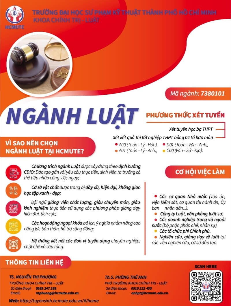 DH Su pham Ky thuat TP.HCM dung tuyen sinh nganh Luat anh 1
