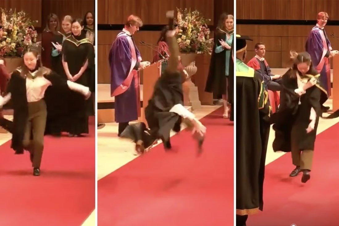 Hang trieu luot xem clip nu sinh nhao lon khi len nhan bang tot nghiep hinh anh