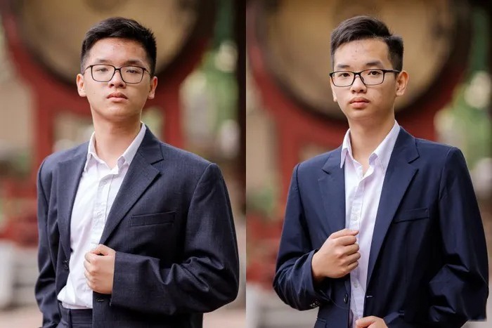 Hy huu anh em sinh doi o Ha Noi co diem thi lop 10 giong het nhau hinh anh