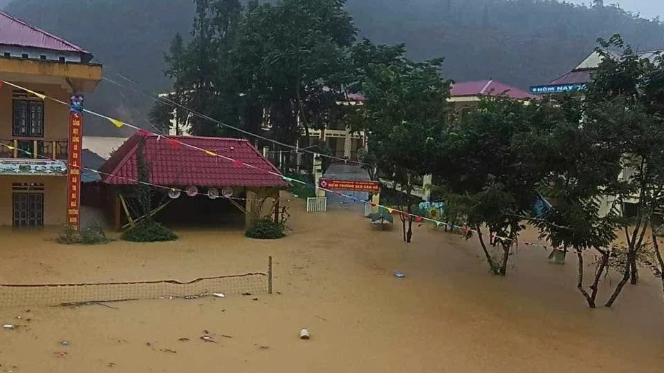 Truong hoc Lao Cai thiet hai nang ne do mua lu hinh anh