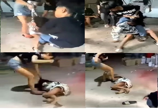 Nu sinh lop 7 bi danh hoi dong da man hinh anh