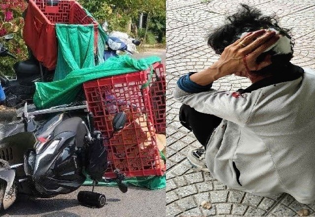 Nhan vien giao hang bi khach truy duoi chem trong thuong hinh anh