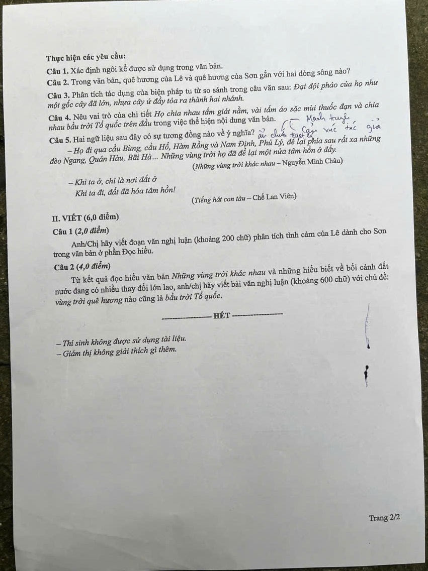 dap an mon ngu van anh 2