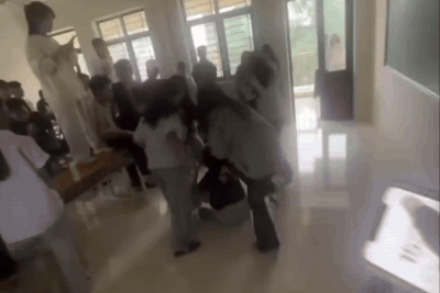 Cong an vao cuoc vu nu sinh bi danh hoi dong o Thanh Hoa hinh anh