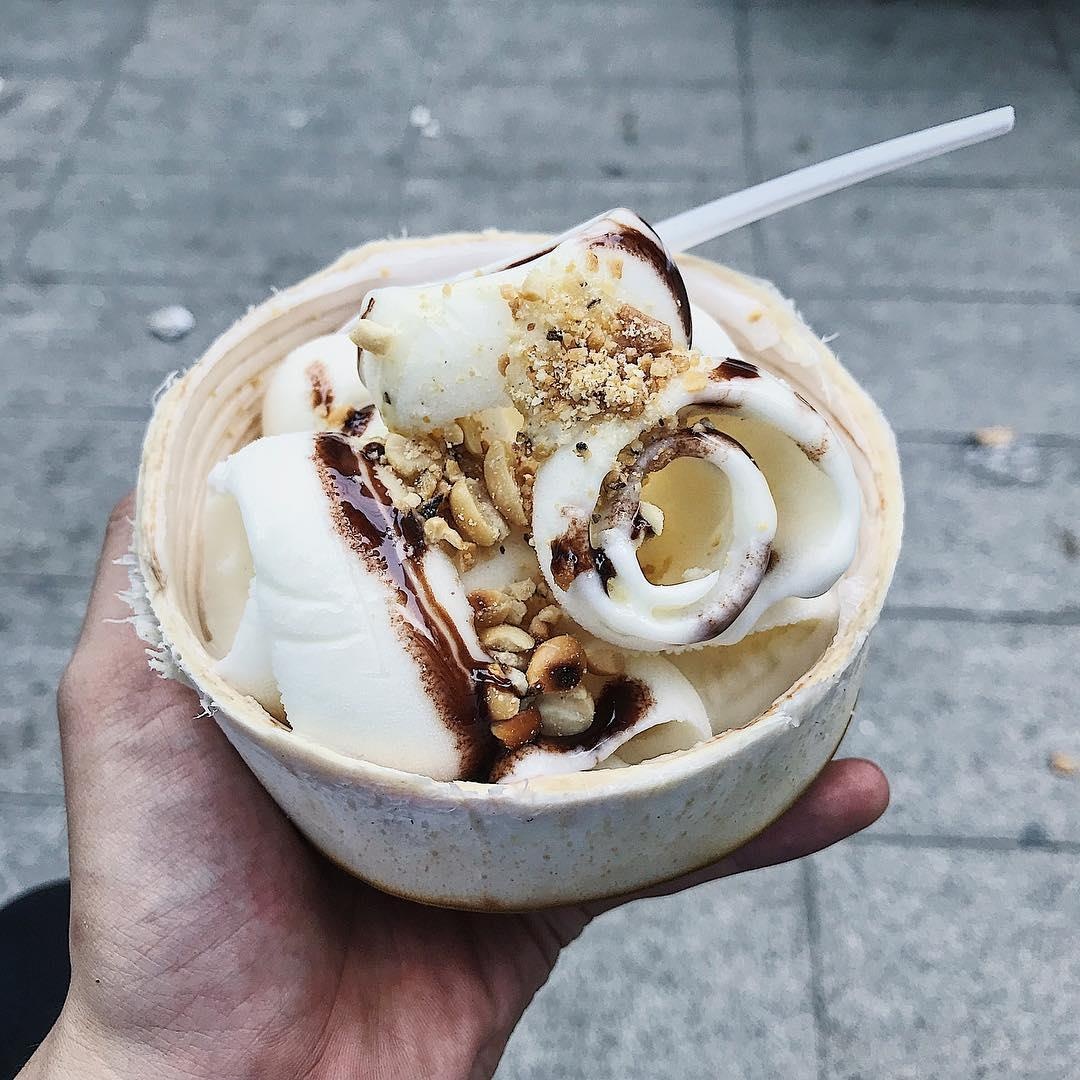 Những quán kem xôi dừa ngon ở TP.HCM ảnh 5 Nhung quan kem xoi dua ngon o TP.HCM anh 5