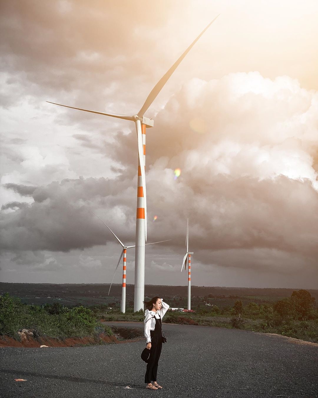 Canh dong quat gio o  Dak Lak  thu hut hoi song ao check-in anh 2