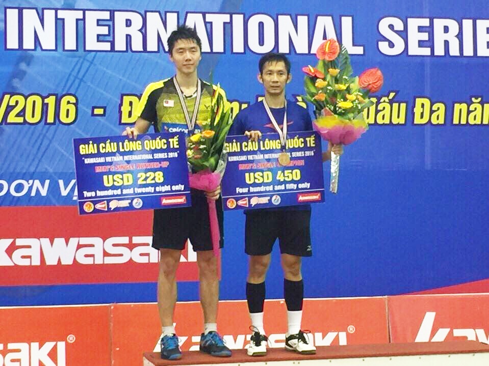 Tien Minh vo dich giai cau long quoc te Kawasaki 2016 hinh anh