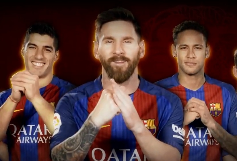 Sao Real va Barca chuc mung nam moi hinh anh