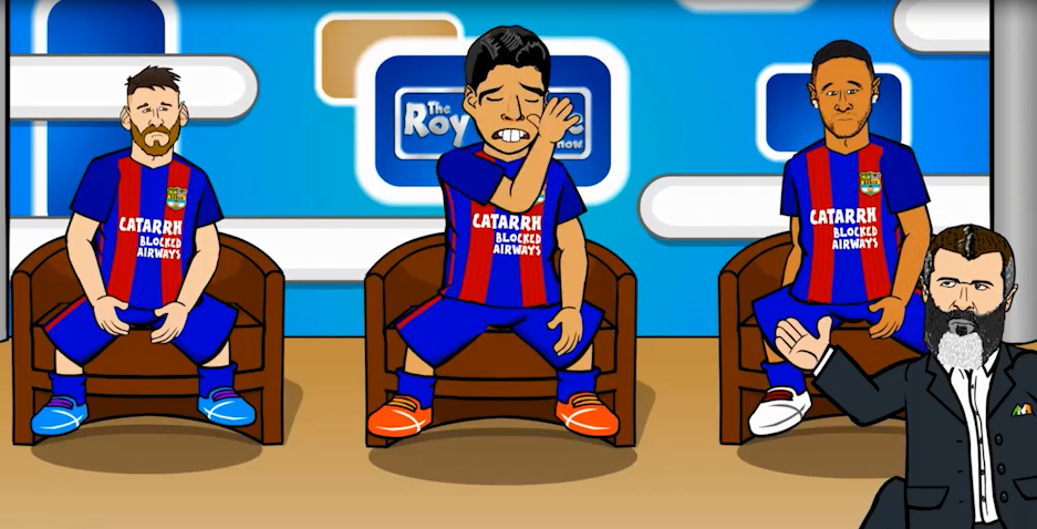 Hoat hinh vui: Tam tau MSN te hai nhu Arsenal hinh anh