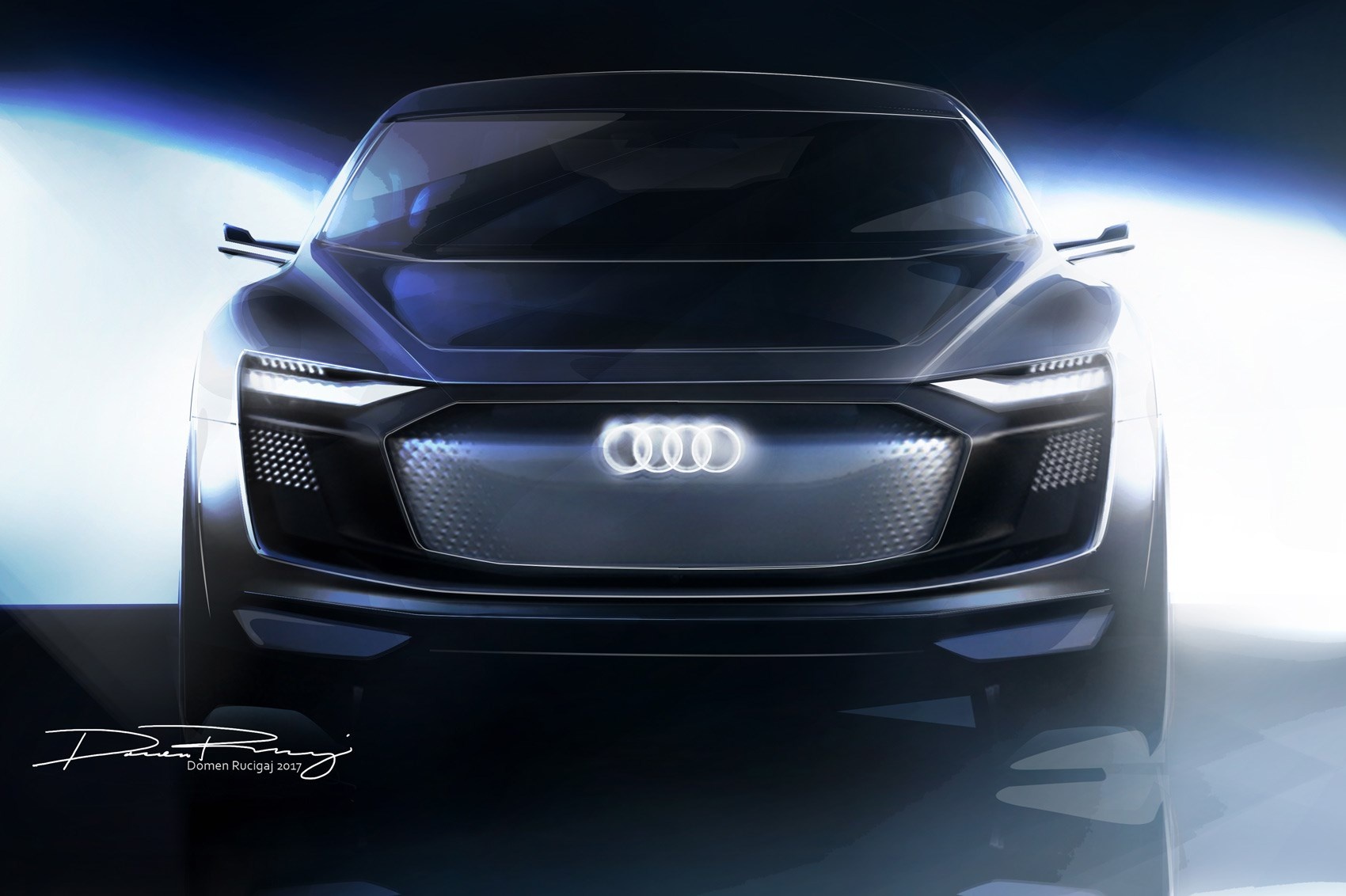 Audi he lo mau xe dien cao cap E-tron Concept hinh anh