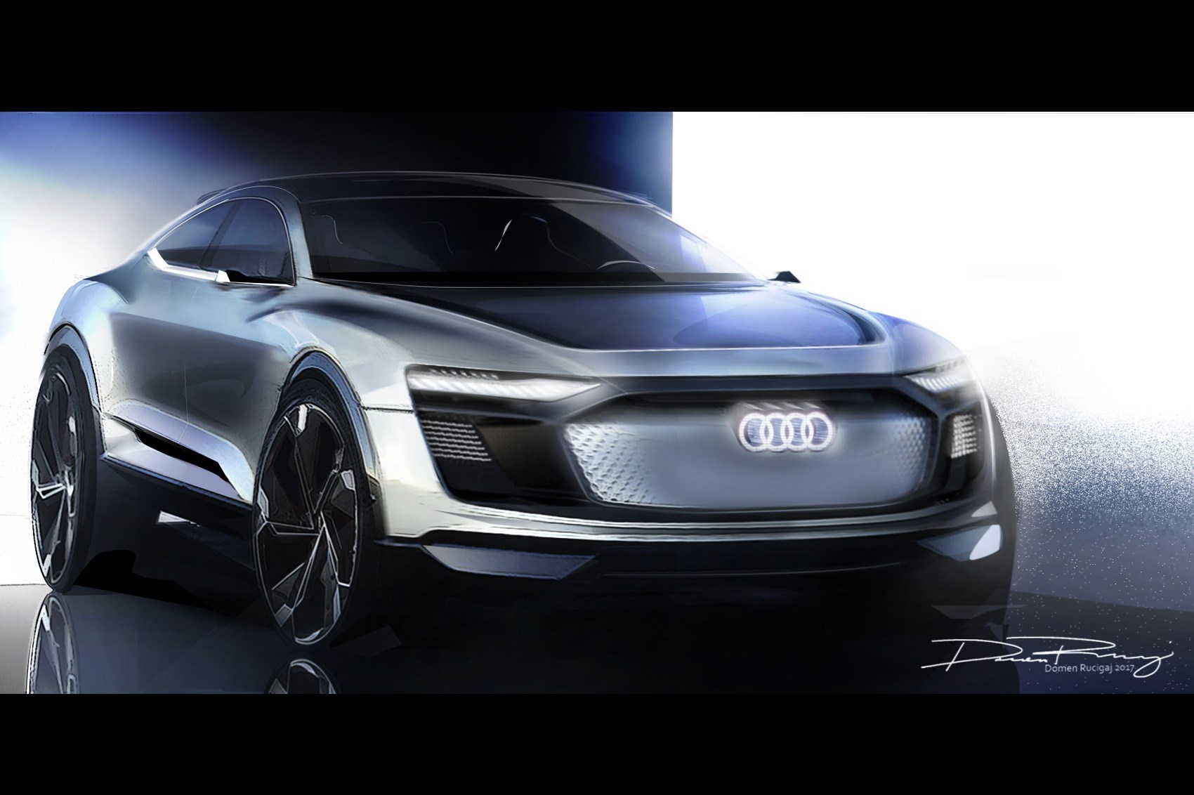 Teaser ve mau xe dien E-Tron cua Audi hinh anh