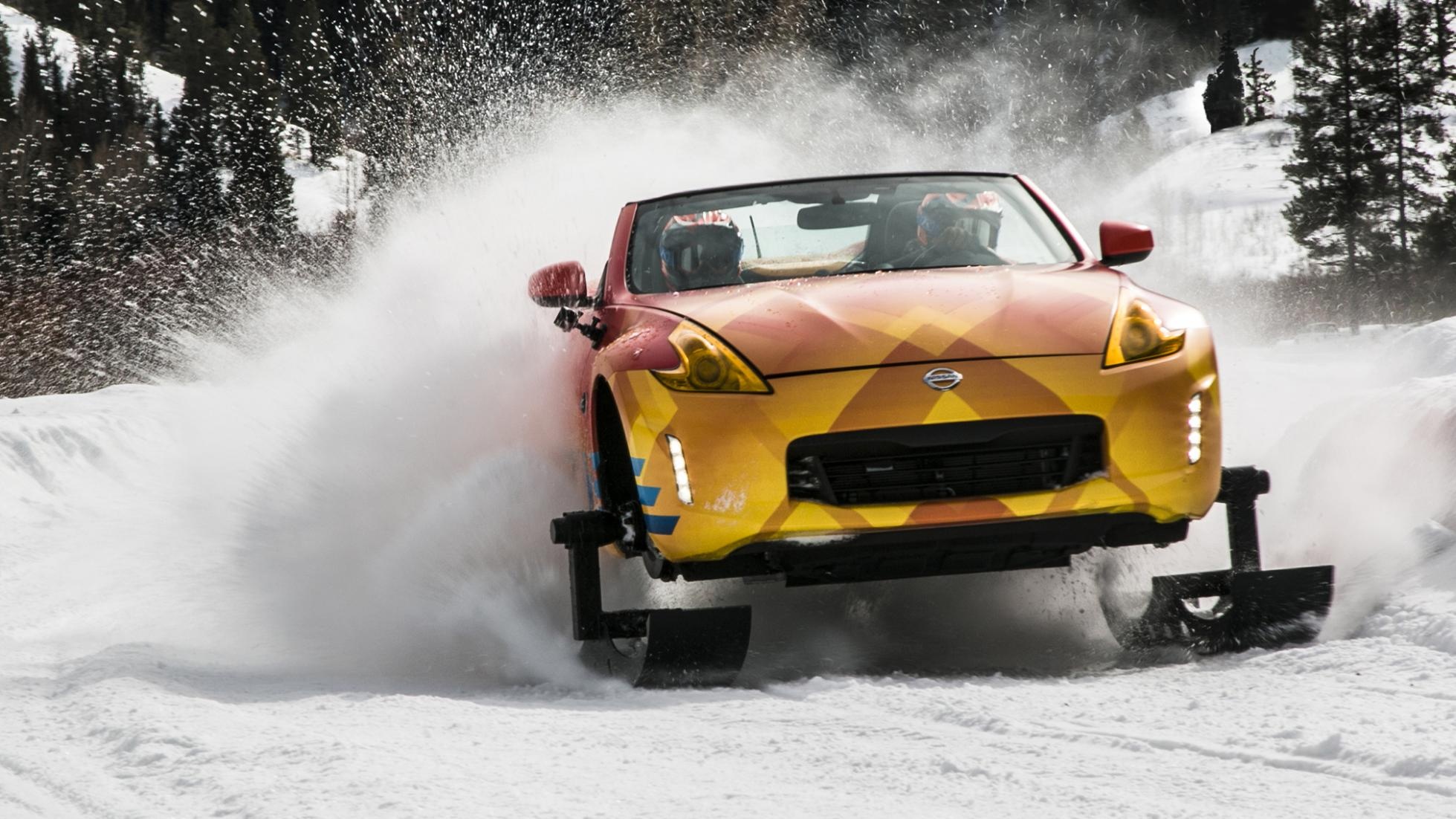 Nissan 370Z bien hinh thanh xe truot tuyet anh 2