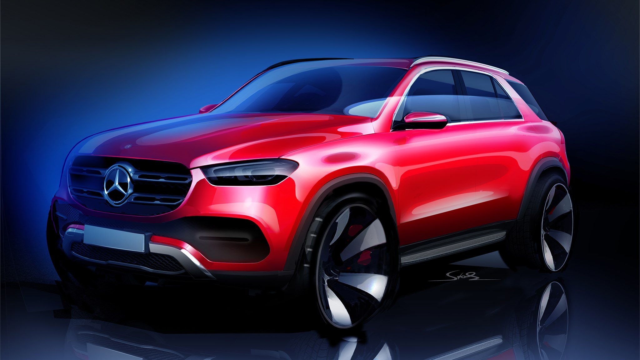 Mercedes cong bo phac thao mau SUV GLE 2019 truoc ngay ra mat hinh anh