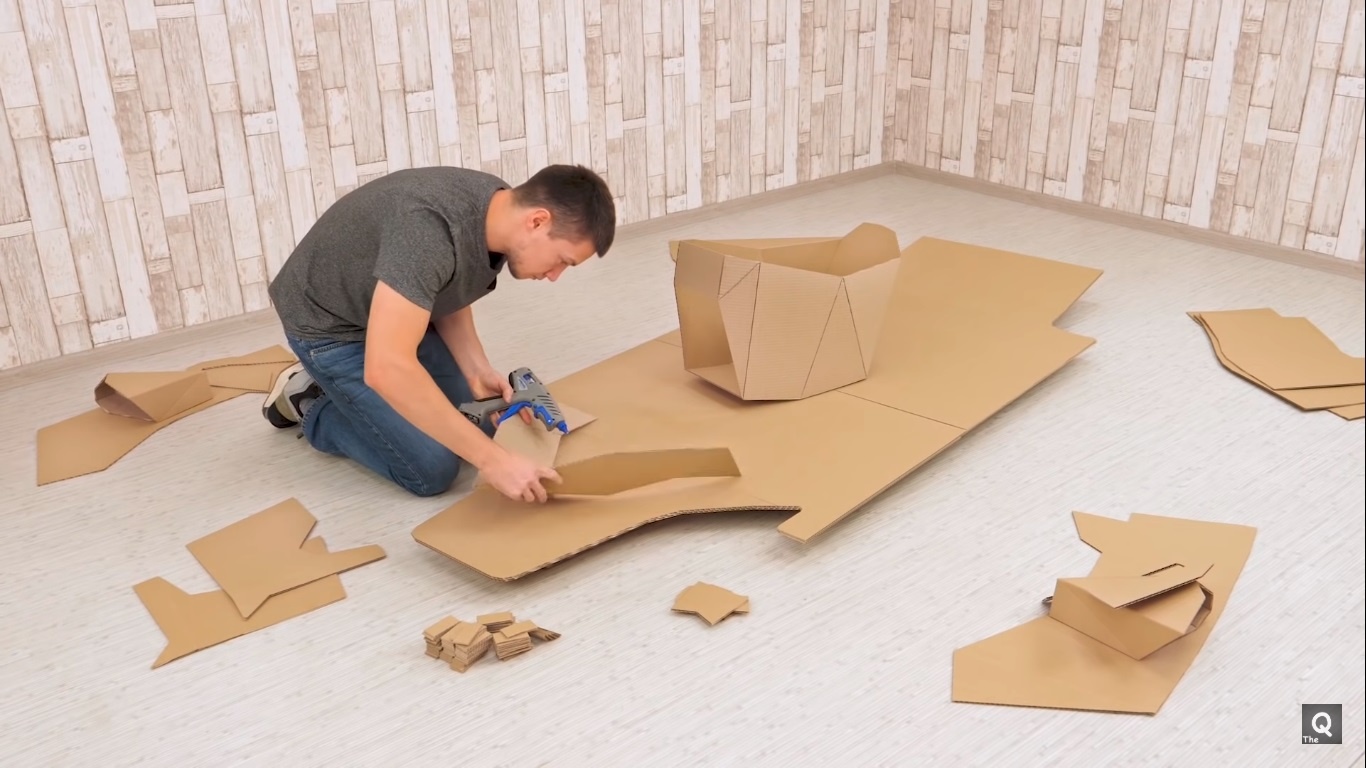 Che tao mo hinh xe dua F1 tu bia carton hinh anh