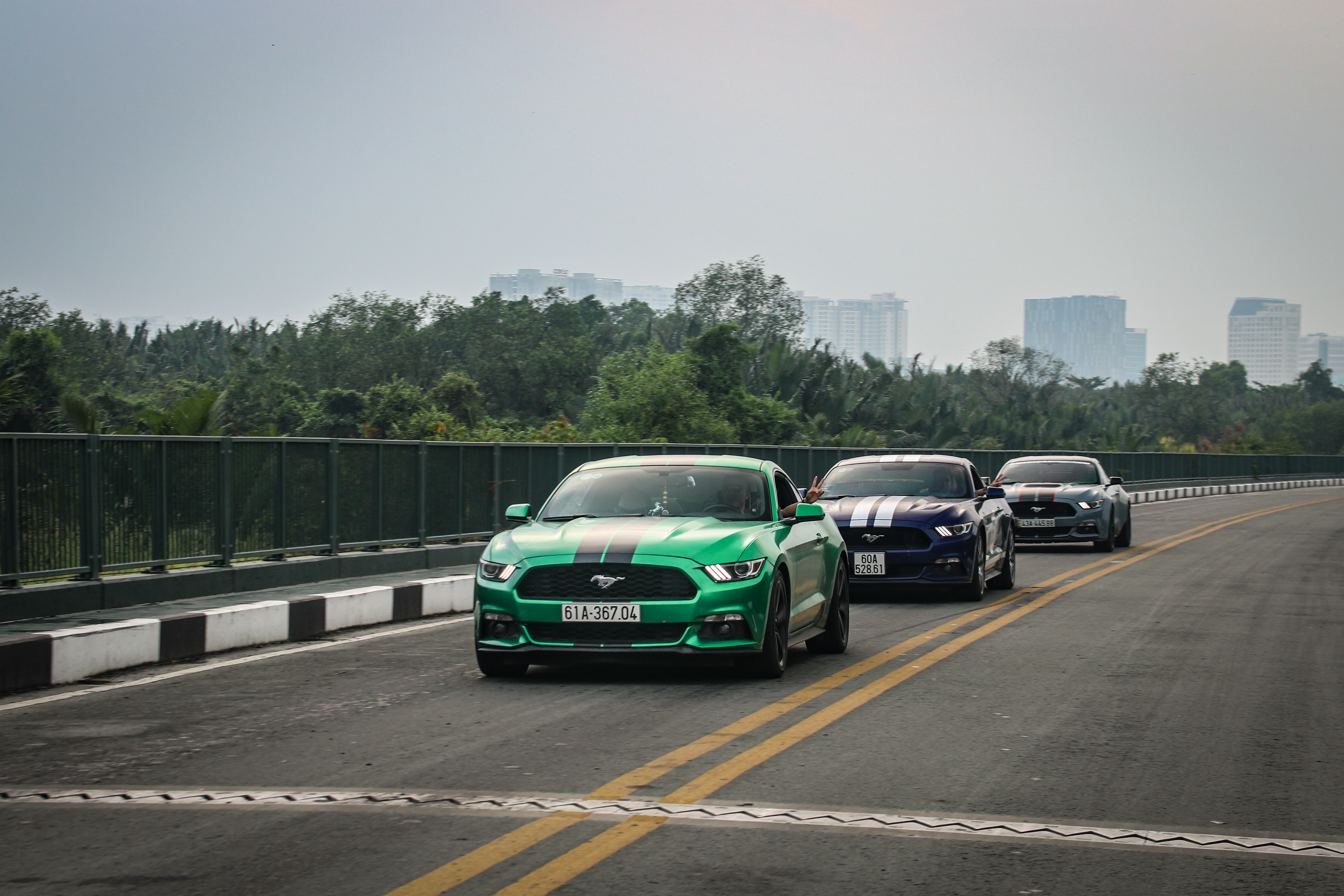 Dan ngua hoang Ford Mustang quy tu tai TP.HCM, do dang voi xe Duc hinh anh