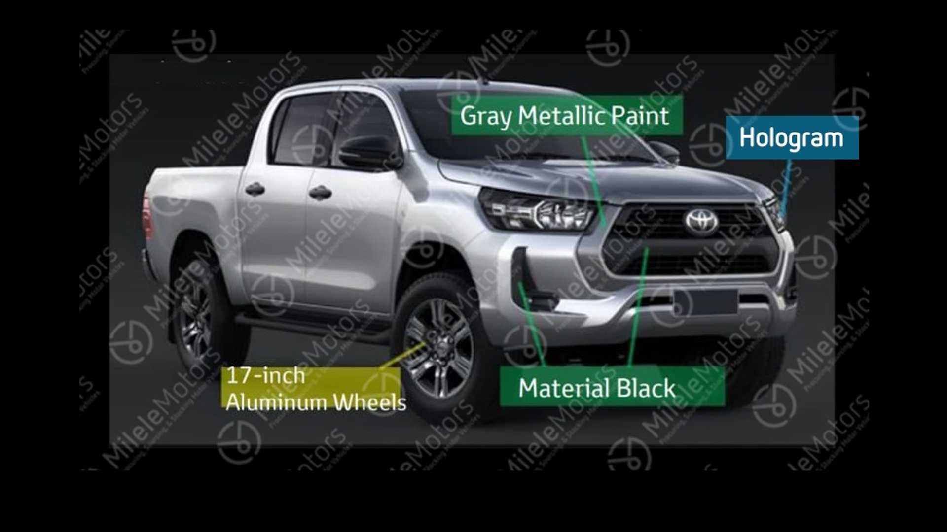Toyota Hilux facelift 2021 lộ thiết kế ảnh 4 Toyota Hilux facelift 2021 lo thiet ke anh 4