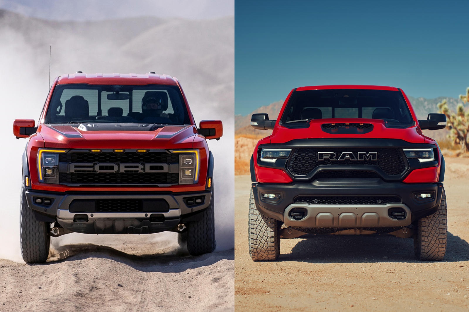 So sánh Ford F-150 Raptor và Ram 1500 TRX ảnh 1 So sanh Ford F-150 Raptor va Ram 1500 TRX anh 1