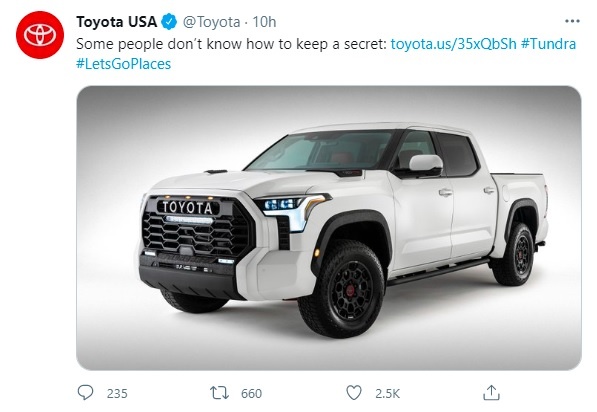 Toyota Tundra 2022 được công bố sớm ảnh 2 Toyota Tundra 2022 duoc cong bo som anh 2