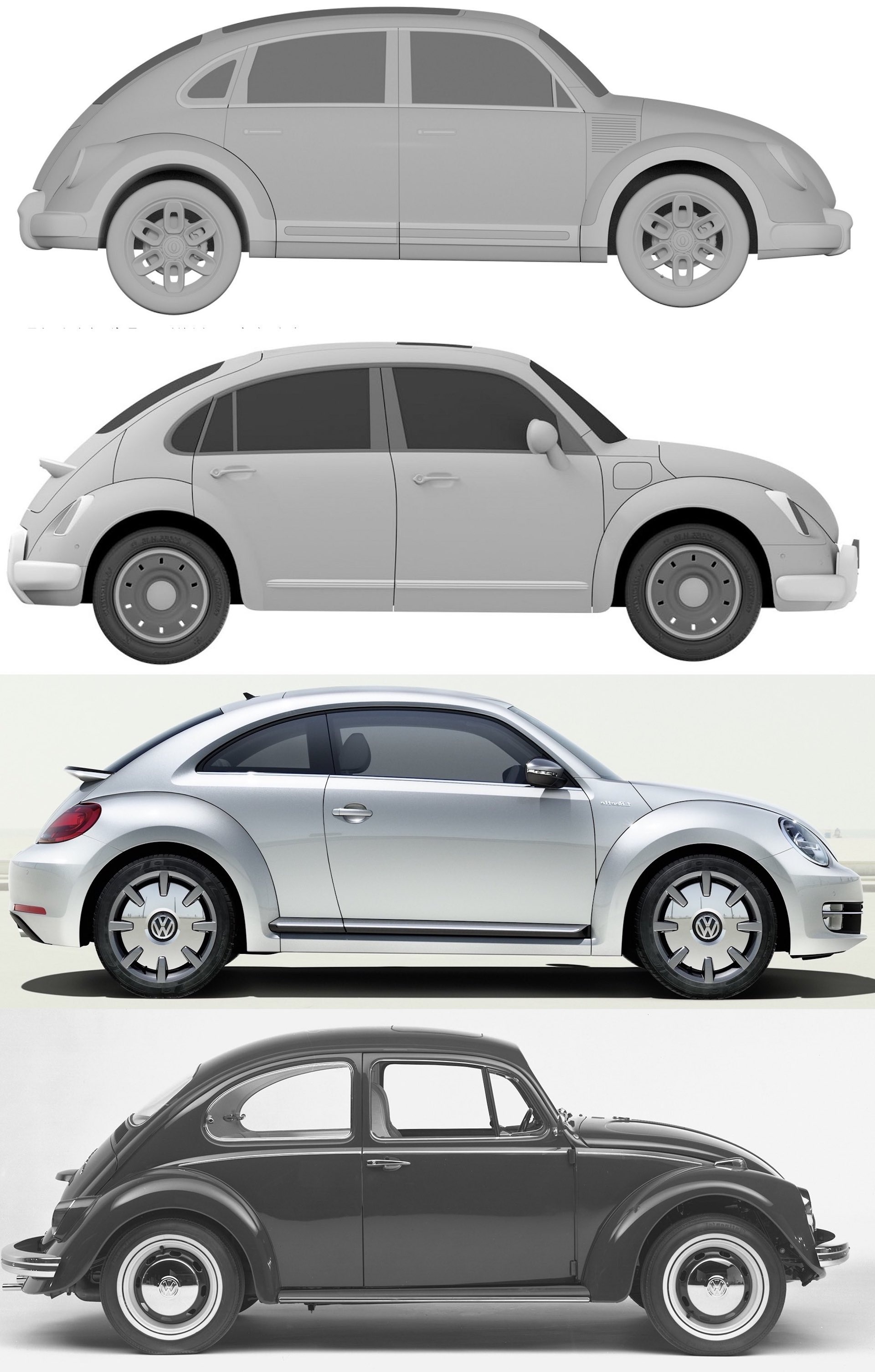 Hai mau xe Trung Quoc co thiet ke giong Volkswagen Beetle. anh 2
