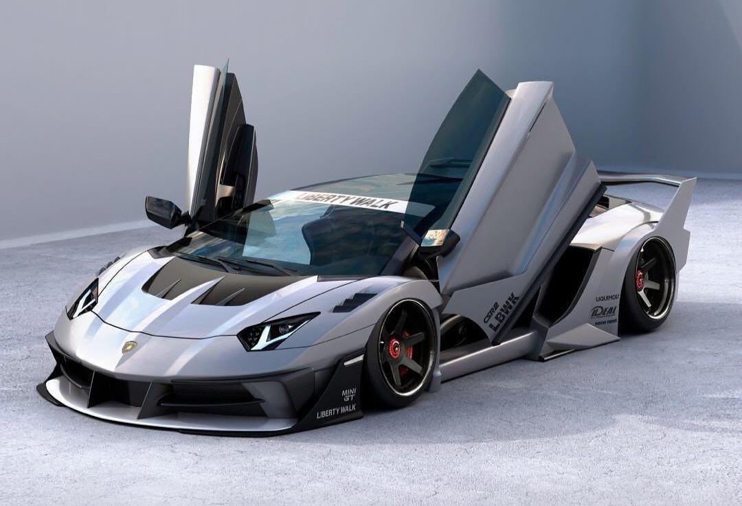 Lamborghini Aventador ca tinh hon voi goi do cua Liberty Walk hinh anh