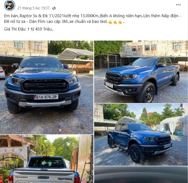 Ford Ranger Raptor đã qua sử dụng có giá cao hơn xe mới ảnh 2 Ford Ranger Raptor da qua su dung co gia cao hon xe moi anh 2