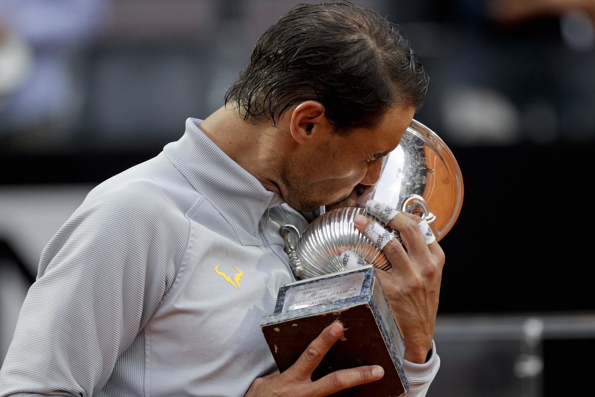 Nadal lần thứ 8 Vô địch Rome Masters,  trở lại số 1 thế giới ảnh 2 Nadal lan thu 8 Vo dich Rome Masters,  tro lai so 1 the gioi anh 2